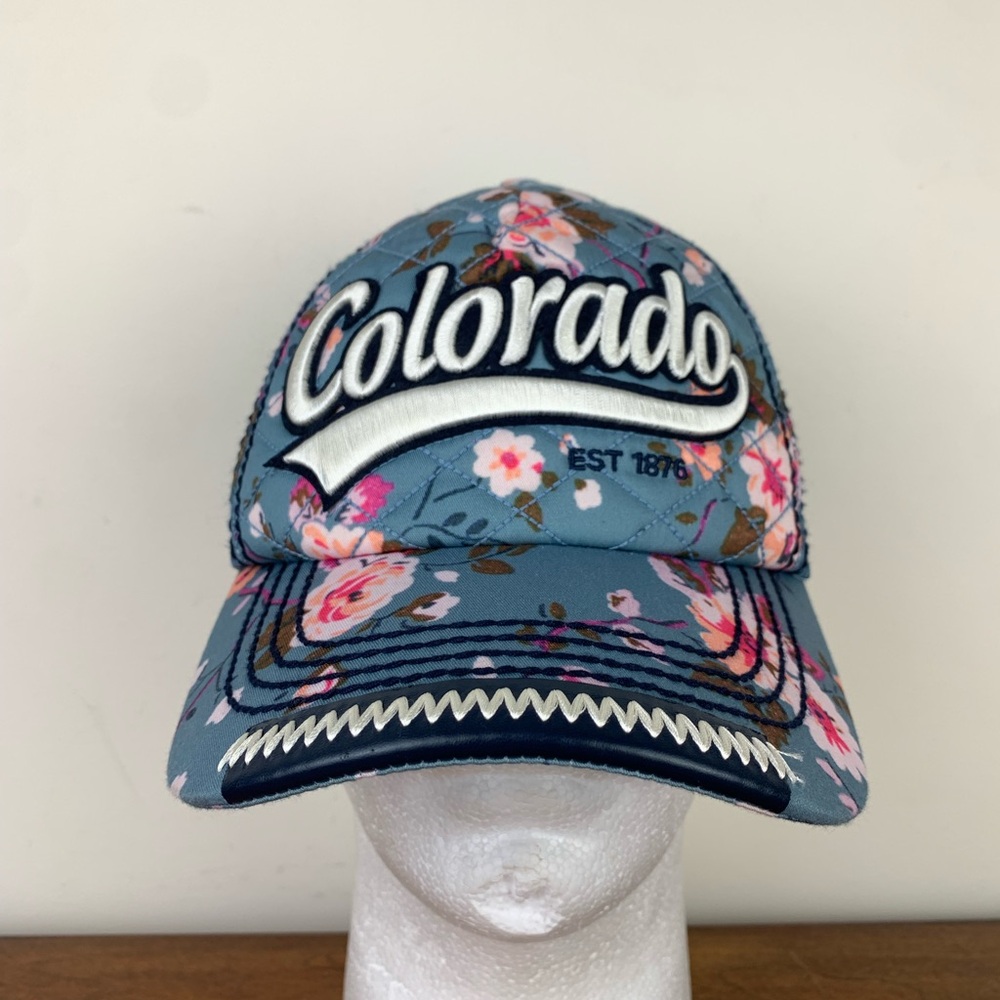 Colorado Robin Ruth Quilted Floral Print Snapback Baseball Hat Cap Womens Used